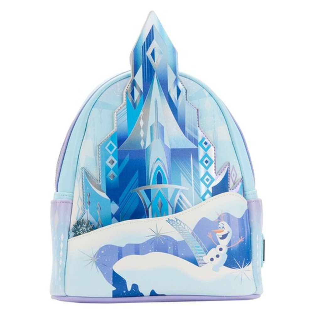Loungefly Disney Frozen Princess Castle Womens Mini Backpack Purse Elsa Olaf NWT
